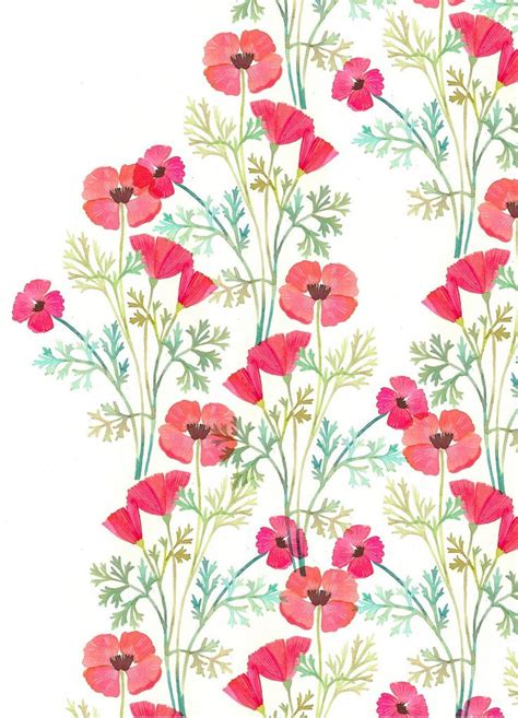 Papier Fabrik Summer Wild Flowers Flower Illustration Floral Prints