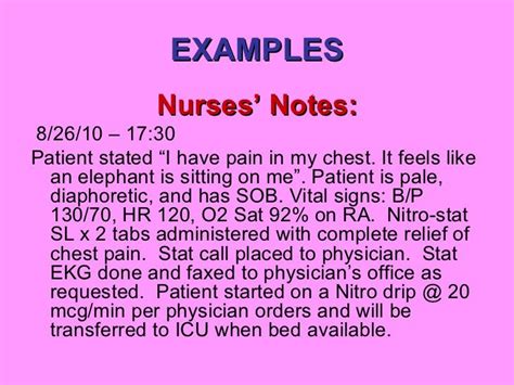 30 Good Nursing Notes Examples Simple Template Design
