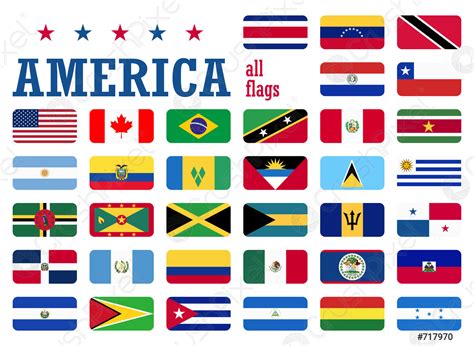 Todas Las Banderas De Los Países De América Vector De Stock Crushpixel