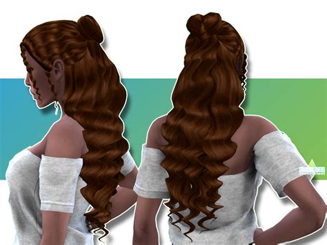 Tekrisims Sims Four Sims 4 Mm Romantic Hairstyles Womens Hairstyles