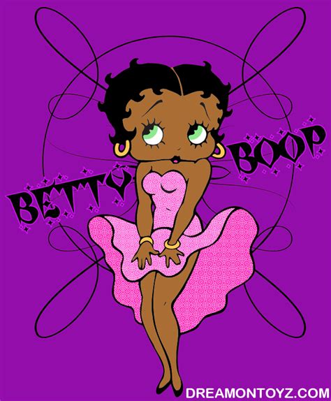 Black Betty Boop Cartoon Pictures Black Betty Boop Wearing A Pink