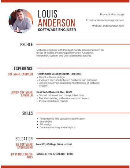 Create a winning engineer cv and land the job you want with our example engineer cv, template and writing guide. Professional Software Engineer Resume | Resume software ...