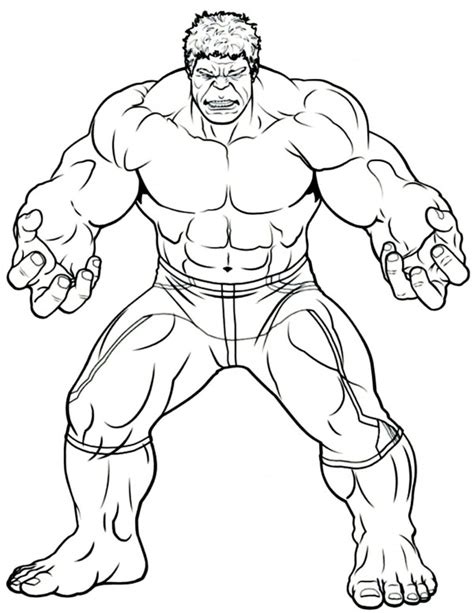 Dibujos De Hulk Para Colorear Descargar E Imprimir Colorear Imágenes