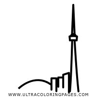 Cn Tower Coloring Pages Coloring Pages