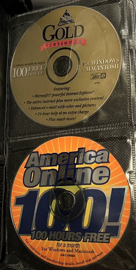 104 Vintage Aol America Online Advertising Discs 10 Bonus • 104 Disc