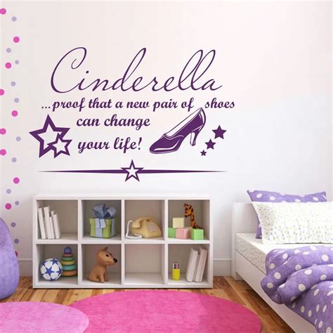 Wall Decal Quotes Cinderella Prof That A New Pair Girl Bedroom Vinyl