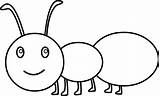 Ant Coloring Insect Clip Pages Cute Kids Printable Preschool Clipartix sketch template