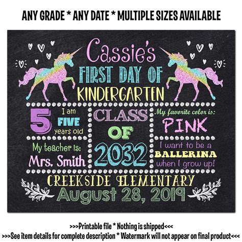 A Chalkboard Poster With The Words Class And Unicorns On It Which Are