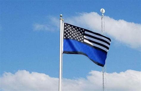 Thin Blue Line Flag Except The Line Is 40 Of The Flag