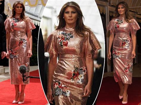 Photos Melania Trump Stuns In A Glittering Gown Dress At New Years