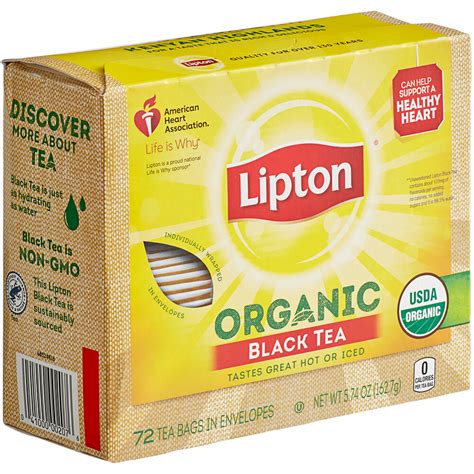 Lipton Organic Black Tea Bags 72box