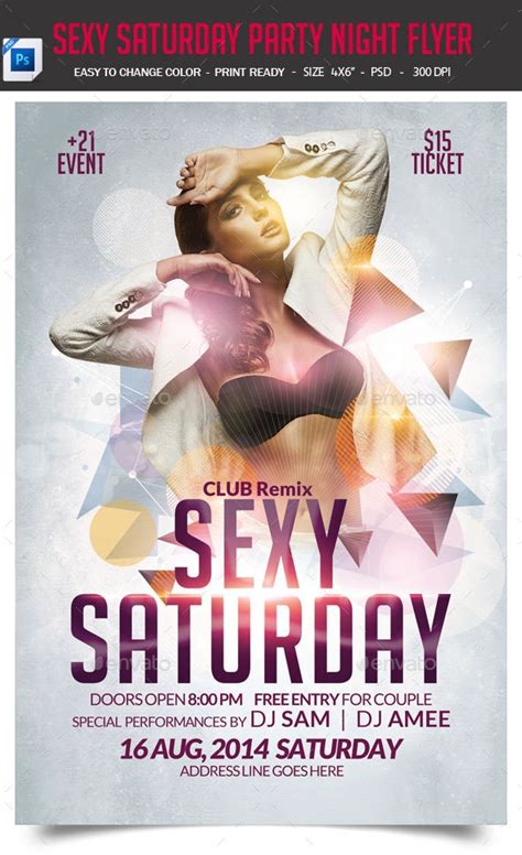 Sexy Saturday Party Night Flyer By Studiorgb Graphicriver
