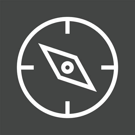 Compass Pointing West Line Inverted Icon 11905074 Vector Art At Vecteezy