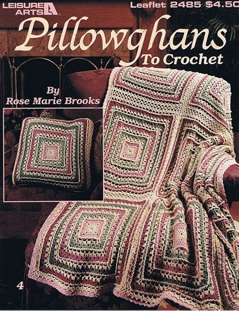 Pillowghans Crochet Afghan To Tuck Into Attached Pillow Granny Etsy