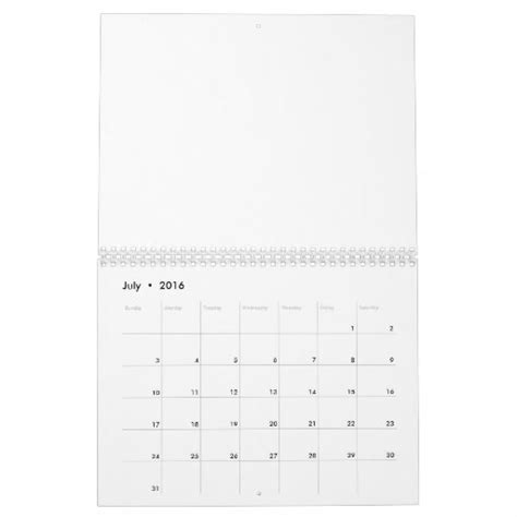 ѺѲѻѳо Create Your Own Personalize Blank Calendar Zazzle