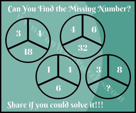 Number Puzzles Brain Cracking Circle Maths Brain Teasers