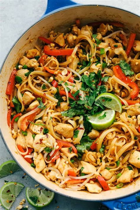 Pad Thai Is A Thai Stir Fry Dish Made With Tender Rice Noodles Cooked Shrimp Crunchy Warm