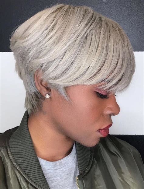 Grey Short Haircuts For African American Black Women Hairstyles