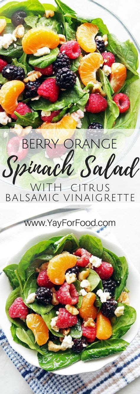 Berry Orange Spinach Salad With Citrus Balsamic Vinaigrette Recipe