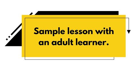 Lesson With An Adult Learner Youtube