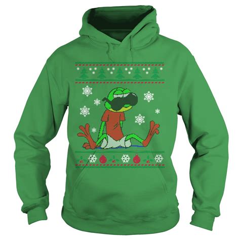 Cool Frog Ugly Christmas Ugly Sweater Hoodie And Shirt