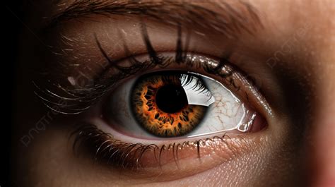 The Eye Of Someone Is Filled With Glowing Orange Background Brown Eye