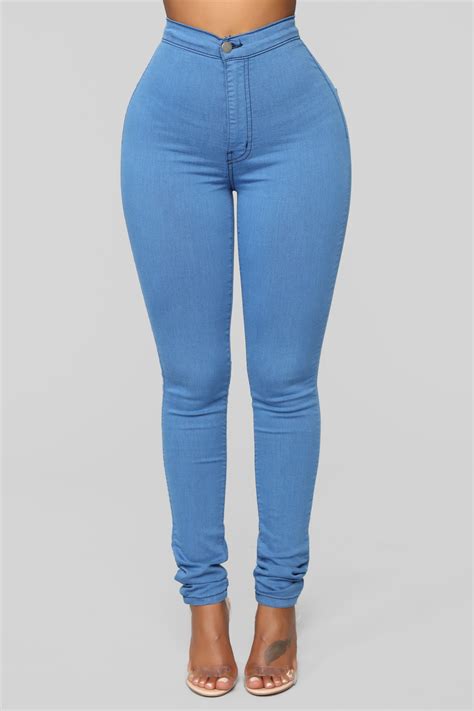 Super High Waist Denim Skinnies Medium Blue Ripped Jeans Look Jeans Outfit Casual Women Jeans