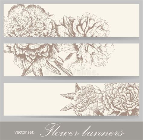 Vintage Flower Banners Stock Vector Illustration Of Garden 32474758