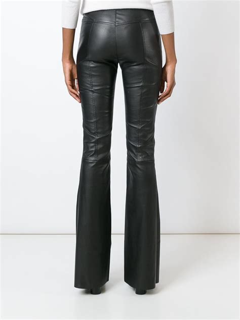 Lyst Drome Bootcut Leather Pants In Black