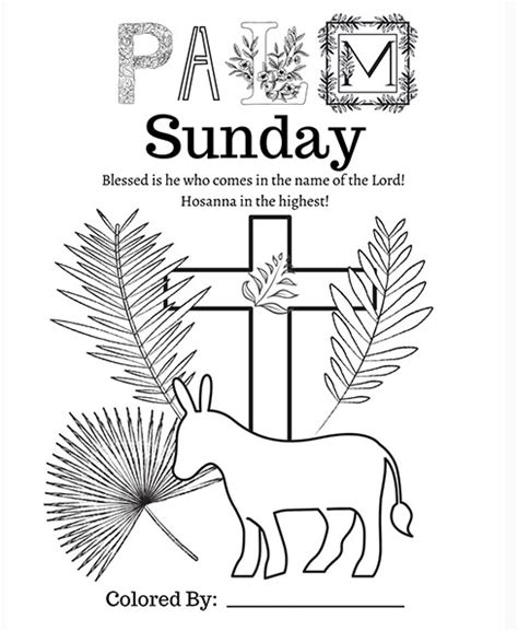 Palm Sunday Pages Coloring Pages