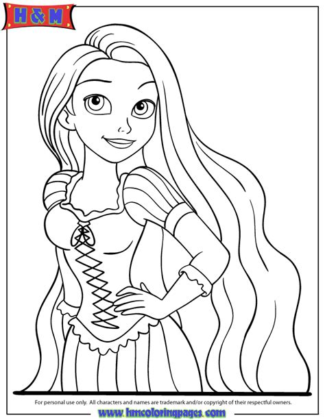 Download more than 170 tangled coloring pages. Tangled Rapunzel Drawing at GetDrawings | Free download
