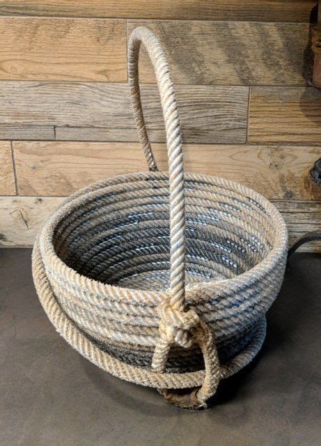 Lariat Basket With Handle ~ Lb95h Lariat Rope Crafts Rope Decor Diy