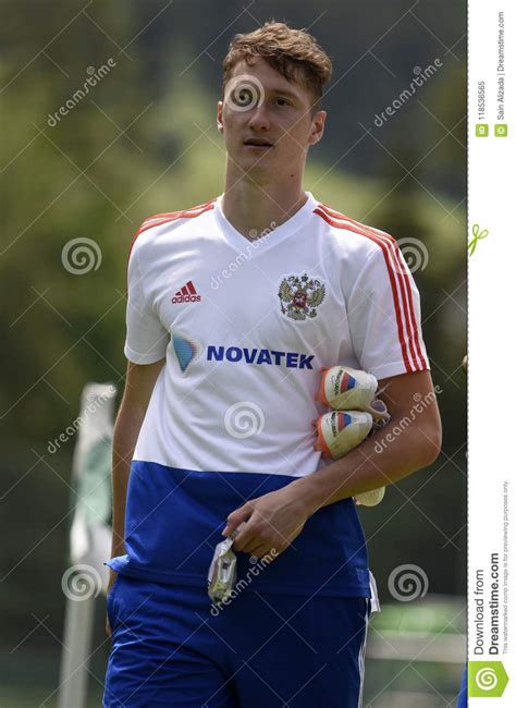 Russian Football Player Anton Miranchuk During Training Camp In