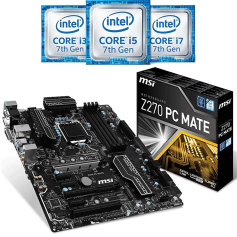 Msi Z270 Pc Mate Motherboard Intel 7th Gen Ddr4 Lga 1151 Atx Hdmi