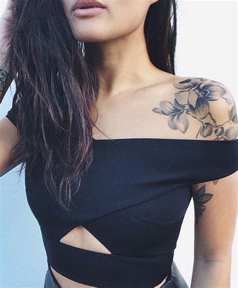 Easy Shoulder Rose Tattoo Ideas For Girls Flower Arm Sleeve Ideias De