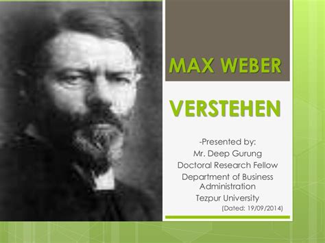 Max Weber Verstehen Intepretative Understanding