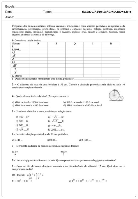 Assuntos De Matematica 8 Ano