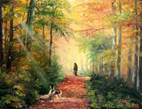 Invitation To Walk By Sorin Apostolescu Autumn Painting Oil