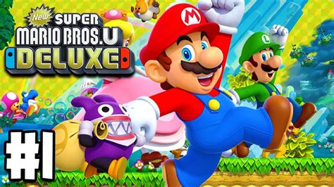 New Super Mario Bros U Deluxe Gameplay Walkthrough Part 1 4k 60fps