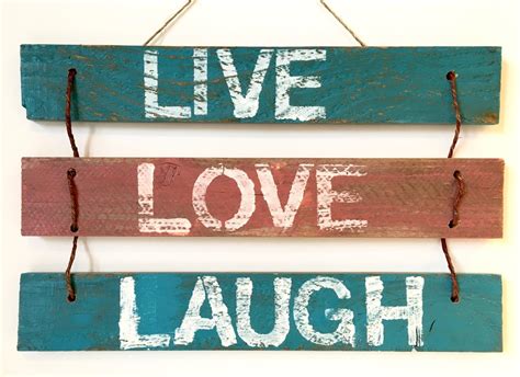 Live Love Laugh Sign Wooden Sign Rustic Home Decor