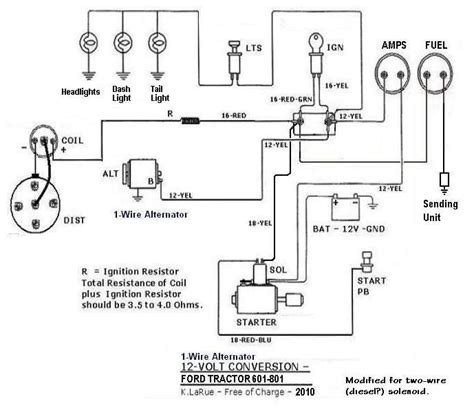 Ford Tractor 12 Volt Wiring Diagram