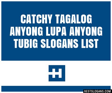 Catchy Tagalog Anyong Lupa Anyong Tubig Slogans Generator