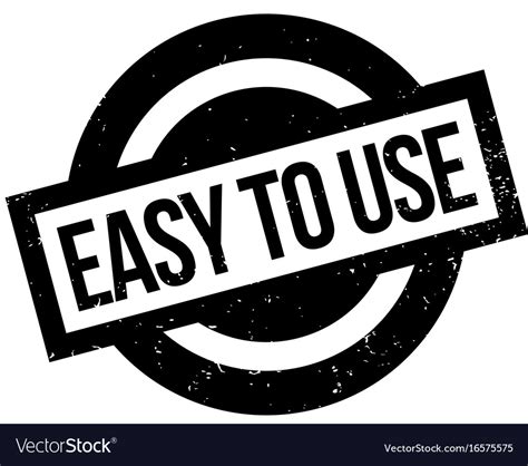 Easy To Use Rubber Stamp Royalty Free Vector Image