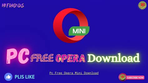 Opera for windows computers gives you a fast, efficient, and personalized way of browsing the web. Opera mini Pc Free Download - YouTube