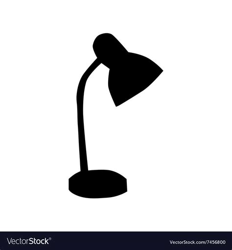 Lamp Black Silhouette Royalty Free Vector Image