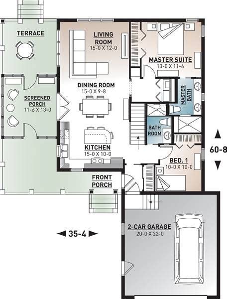 1st Floor Plan Image Of Featured House Plan Bhg 4570 House Plans
