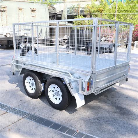 8x5 Tandem Axle Galvanised Cage Trailer With 3ft 900 Mm Cage