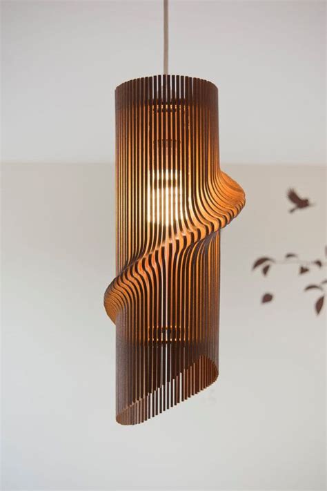 Twisted Lasercut Wooden Lampshade Por Baraboda En Etsy Wooden Lampshade