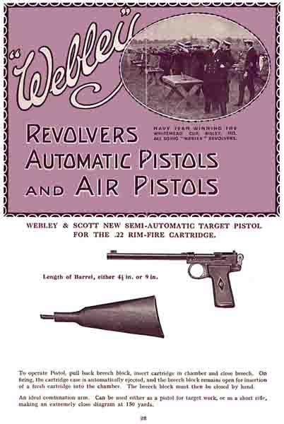Webley And Scott 1925 Revolvers Pistols And Air Guns Catalog Cornell