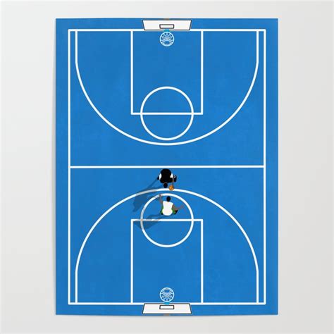 Shooting Hoops Basketball Court Poster By From Above Society6